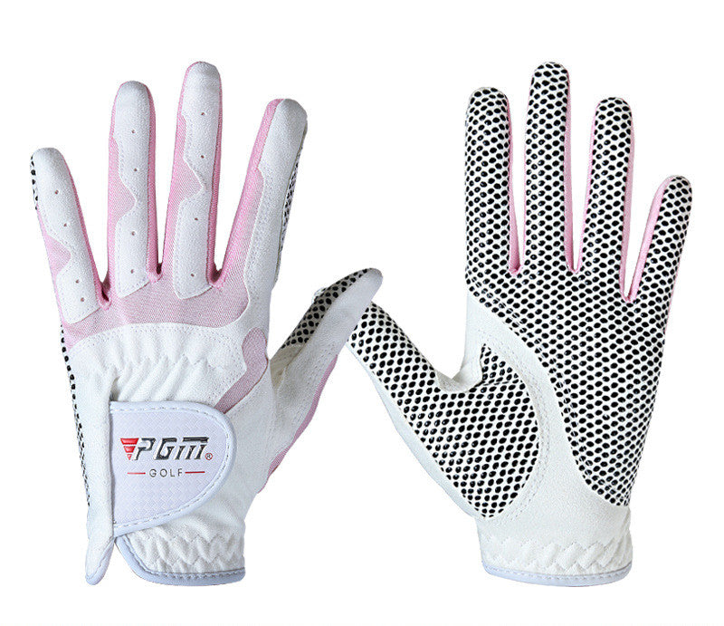 Golf Gloves with Non-Slip Grip Microfiber Cloth Set