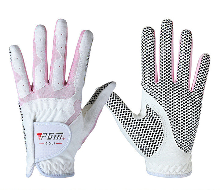 Golf Gloves with Non-Slip Grip Microfiber Cloth Set