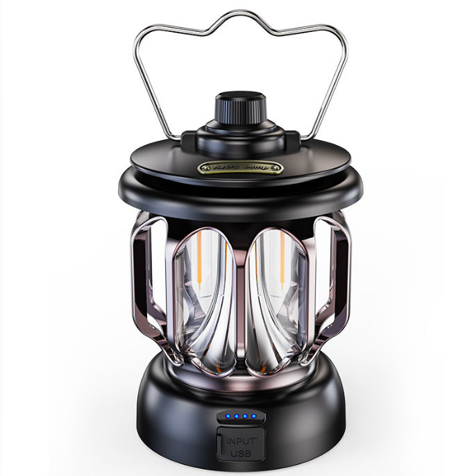 Portable LED Retro Horse Camping Lantern for Outdoor Use