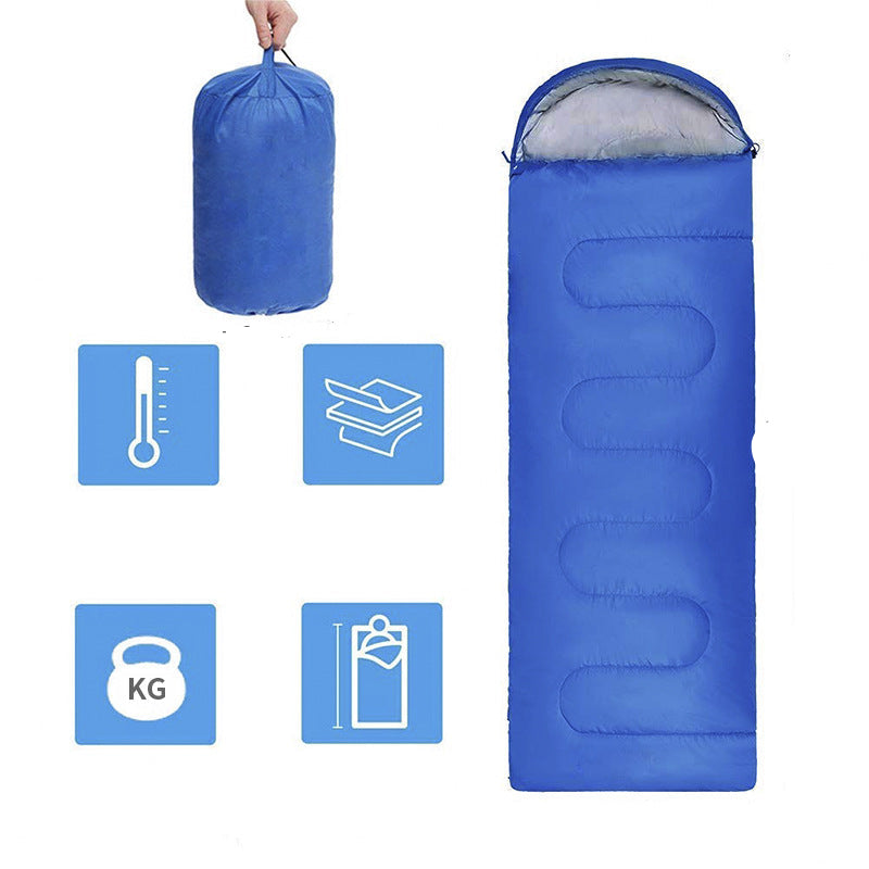 Cotton-Insulated Envelope Winter Sleeping Bag for Outdoor Camping
