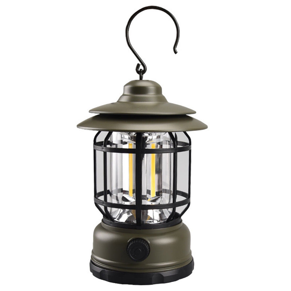 Retro Multi-Functional Warm Light Camping Lantern for Outdoors