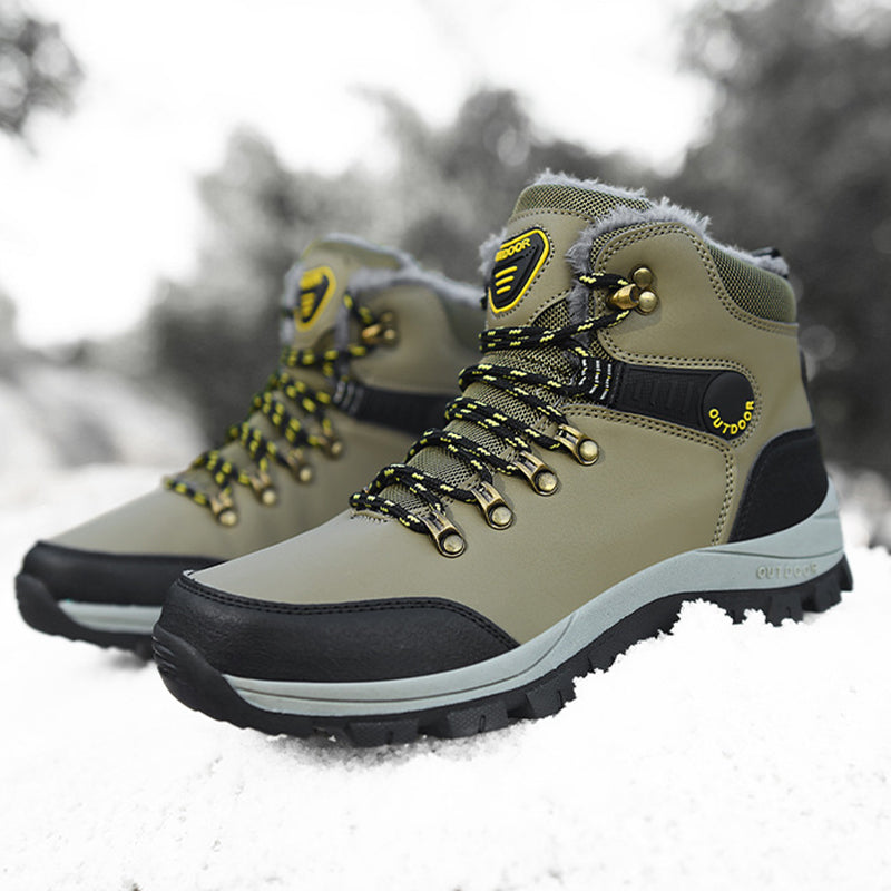 Men’s Warm Plush Winter Snow Ankle Hiking Boots