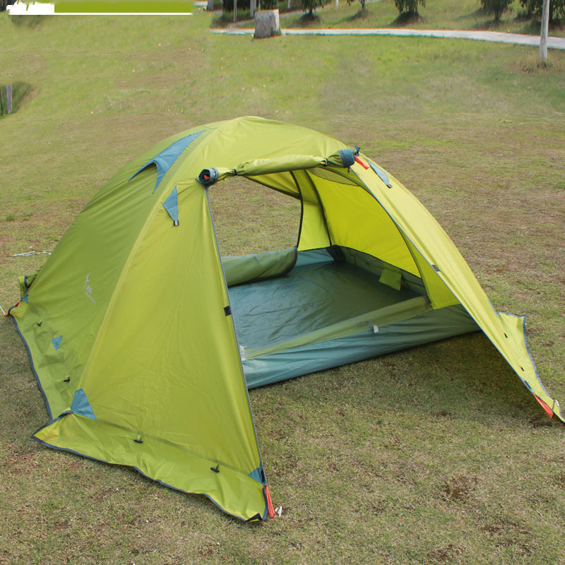 Double Aluminum Pole Storm-Resistant Camping Tent