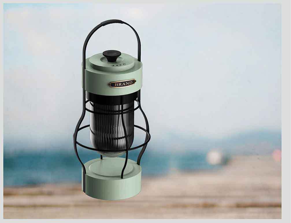 Vintage USB Rechargeable Camping Lantern for Outdoor Ambience