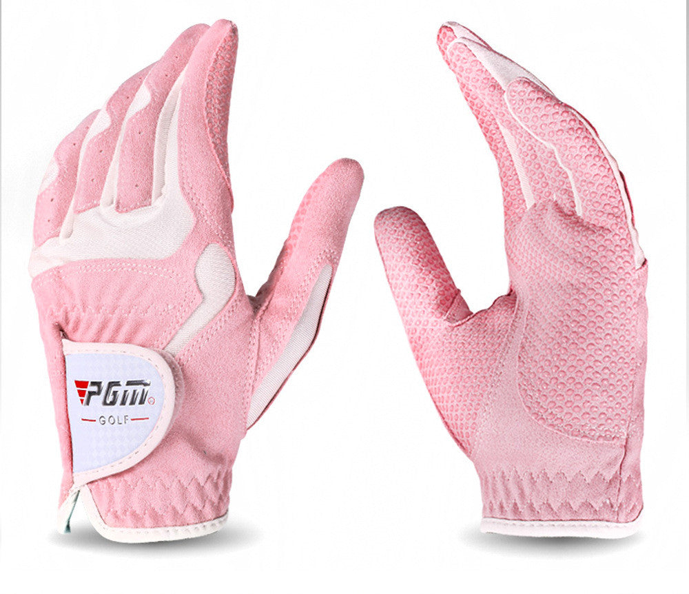 Golf Gloves with Non-Slip Grip Microfiber Cloth Set